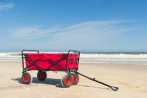 best collapsible beach wagon on a beach